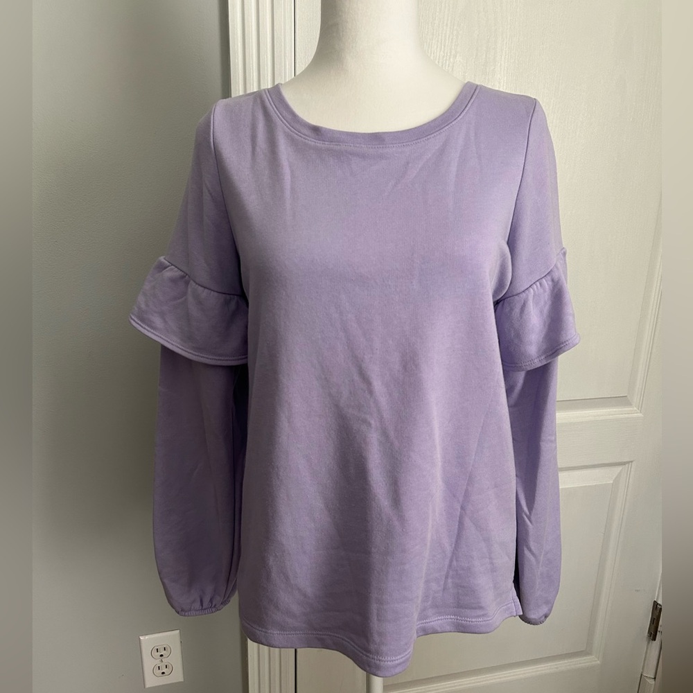 Old Navy | Lavender Lightweight Sweatshirt with Ruffle Detail | Size Small